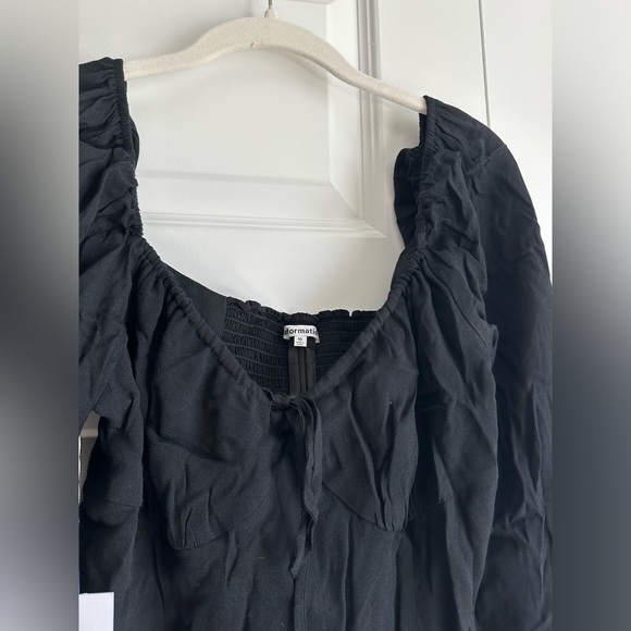 Reformation The Rya Gathered Neckline Long Sleeve Top Size 10- NWT - Picture 4 of 6